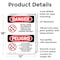 Signmission No Cell Phone Use In Area Bilingual, 12 in W x Rectangle, Aluminum OS-2PACK-DS-A-1218-VS-1736 - alternate 2